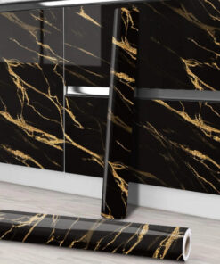 Black & Golden Marble Sheet ( 60*200cm ) / Self Adhesive Sheet